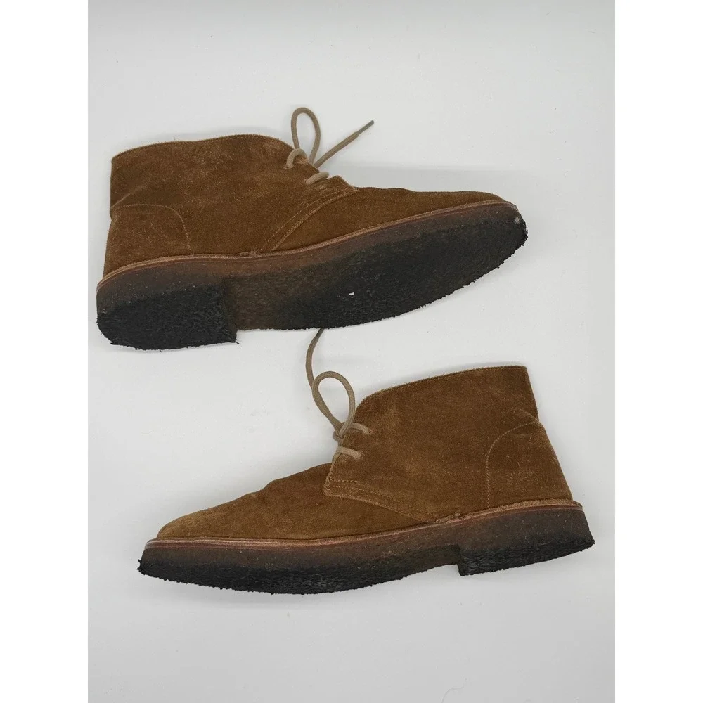 Todd Snyder Nomad Suede Chukka Boots Mens 8 Brown Crepe Sole Made in Italy